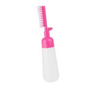 Cirraorive Flacone Pettine per Capelli, Tintura per Capelli, Flacone Dosatore di Tintura, Strumento per Lo Styling Dei Capelli, Flacone Pettine per La Colorazion, Rosa Rossa