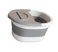 Cirraorive Pediluvio Pieghevole, Vasca per Pediluvio Salvaspazio Multifunzione, Massaggiatore per Piedi SPA, Bacinella per Pediluvio Ideale per Il Campeggio, grigio