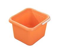 Cirraorive Pediluvio, Profondità 23,5 Cm, Home SPA, Rilassante, 154 Pezzi, Piccoli E Grandi Gommini Massaggianti in Rilievo, Vaschetta per Il Lavaggio Dei Piedi, arancia