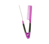 Cirraorive Pettine Lisciante V Forma Pettine Spazzola Capelli Styling Strumento Capelli Anticrespo Materiale PP Resistente Al Calore Facile Da Pulire Adatto per, Viola