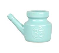 Cirraorive Vaso Da Viaggio in Ceramica, Portatile, Manico Comodo, Vaso per La Pulizia Nasale per Il Lavaggio Del Naso, Azzurro