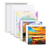CIRULLI 8 Set Art Tela Bianca Dimensioni Assortite Telaio Arte Barella Acrilico Pittura Ad Olio. Tavola Tela Bianca, per Pittura, 100% Cotone