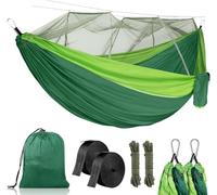 CIRULLI Amaca con rete per zanzariera, 260 x 140 cm, portata 300 kg, ultraleggera e robusta, paracadute in doppio nylon, amaca per attività all'aperto, campeggio e giardino