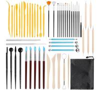 CIRULLI Kit di strumenti di modellazione da 55 pezzi per la casa, strumenti di scultura, strumenti di argilla e accessori per artigianato, pittura e artigianato per artisti e appassionati di ceramiche