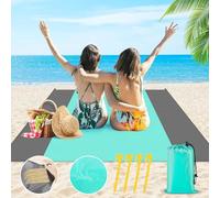CIRULLI Picnic impermeabile 210 x 200 cm,Stuoia campeggio,Tappetino da Spiaggia Pieghevole,Stuoia spiaggiacon Sacchi di Sabbia Triangolari,Tappetino da Spiaggia per Picnic, Spiaggia, Campeggio