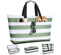 CIRYCASE Borsa Mare Grande con Termica XXL, 54L Borsa da Spiaggia Viaggio Impermeabile, Anti-Sabbia Pieghevole Borsone Mano Tote Bag Multitasche e Barriera Umida per Famiglia/Shopping/Palestra/Vacanze