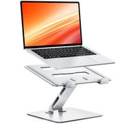 CIRYCASE Supporto PC Portatile Ergonomico, Altezza Regolabile Laptop Stand Alluminio Pieghevole, Raffreddamento Rialzo PC Scrivania Compatibile con MacBook Pro/Air, Cassetti Tastiera Laptop da 10-16"