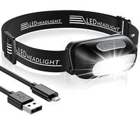 CIRYCASE Torcia Frontale LED Ricaricabile USB, 5 Modalità Lampada Frontale | Impermeabile IPX4, 60° Angolo Regolabile Professionale Torcia Testa Accessori per Torce da Campeggio, Ideale per Corsa/Pesca