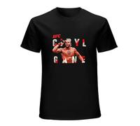Ciryl Gane U.F.C M-M-A Custom Kawaii Clothes for Men Short Sleeve T-Shirt Black XXL