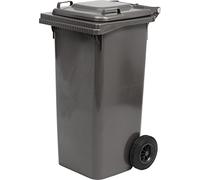 BIDONE IMMONDIZIA CARRELLATO Lt. 120 - cm 55 x 50 x 94 grigio ICS