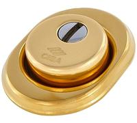 CISA 106490500, Protettore tipo defender Serratura per Cilindro con Vaschetta Antistrappo, Color Ottone