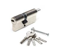CISA 10E3021901200C5, Cilindro Europeo Asix, Ottone Nichelato, 35/45 mm, Predisposizione per Pomolo, 5 Chiavi