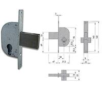 Cisa 11588-20 Serratura per Cancello 42121/42122, 30 mm
