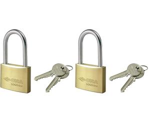 CISA 121011500, Lucchetto Arco Lungo Locking Line, Ottone, 50 mm (Confezione da 2)