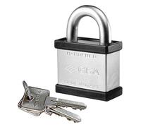 CISA 128050550, Lucchetto Antiscasso in Acciaio con Chiave LIM, 55 mm, Arco 25 mm