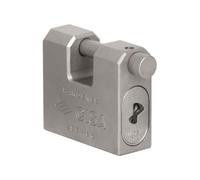 CISA 128553840, Lucchetto Antiscasso in Acciaio con Chiave Astral, 84 mm, Arco 17.5 mm