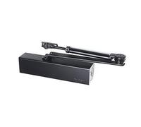 CISA 1C161105090, Chiudiporta Forza Regolabile Professional Plus 2, con Arresto, EN 2-6, Nero Opaco, Largh. Porta Max 850-1250