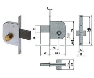 CISA 42010-50-0 SERR CANCELLO CIL FISSO