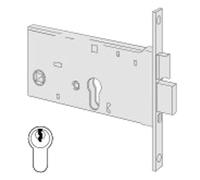 Serratura metallo infilare 44360 cisa b.q zinc f.mm 16 f.sagom m2+scr h.mm 77 e.
