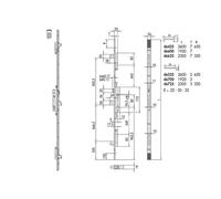 Cisa 46525-30-0 Serratura Multipunto Cil Sag