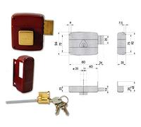 CISA 50130-60-2 SERRATURA APPLICARE CILINDRO STACCATO SX