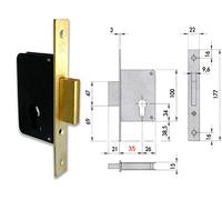 CISA 52310-40-0 SERRATURA INFILARE CILINDRO SAGOMATO BQ F22
