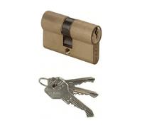 CILINDRO SERRATURA EUROPEO A INFILARE OTTONE CON 3 CHIAVI VARIE MISURE CISA