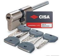 CISA - Cilindro Europeo ASIXP8 Sicuro e Affidabile 10Q3170701200C5 per Serratura Porta Blindata, Cilindro 5 Chiavi per Ambienti Residenziali e Commerciali, Dimensioni 30/30, Predisposizione al Pomolo