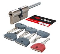 Cilindro sagomato asixp8 pro pomolo cisa ott.nich.satin chiavi 5+1 mm 60 30+30 C
