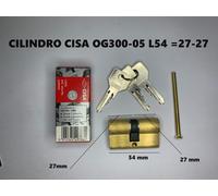 CISA CILINDRO SAGOMATO MM 54 27-27 IN OTTONE CODICE 0G300-05 ORIGINALE CISA