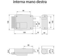 Cisa Elettroserratura 11610 da applicare Destra e Sinistra per porta e cancello