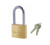 LUCCHETTO CON 2 CHIAVI LOCKINGLINE ARCO LUNGO CISA MM. 50 OTTONE (20591)