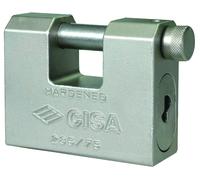 Lucchetto antiscasso 28550 cisa acciaio carbonitrurato chiavi 2 mm 75 Cisa