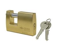 CISA Lucchetto Rettagolare 21610 Logo Ottone Satinato Chiavi 2 mm 90