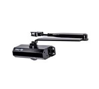 CISA Serie 604 - Chiudiporta a Cremagliera 16046003044 - Chiudiporta con Velocità di chiusura Regolabile - Finitura Nero - Per Porte Max 85 kg