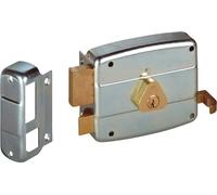 Cisa Serratura da applicare 50421 – doppio cilindro fisso, 2 mandate, catenaccio e scrocco 60 mm sx