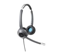 Cisco Headset 522 - Cuffia biaurale con connettore da 3,5 mm e adattatore USB-A, colore antracite, due anni di garanzia limitata (CP-HS-W-522-USB=)