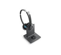 Cisco Headset 562 - Cuffia DECT wireless biaurale con base multisorgente per USA e Canada, colore antracite, un anno di garanzia limitata (CP-HS-WL-562-M-EU=)