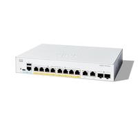 Switch di rete Cisco Catalyst 1300 Gestito L2 Gigabit Ethernet (10/100/1000) Supporto Power over (PoE) Grigio [C1300-8P-E-2G]