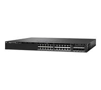 Cisco Catalyst 3650-24PS-L - Switch di rete a 24 porte PoE+ Gigabit Ethernet (GbE), 4 uplink da 1G, alimentazione 640 WCA, 1 RU, funzionalità LAN di base, garanzia limitata a vita (WS-C3650-24PS-L)
