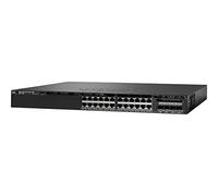 Cisco Catalyst 3650-24PS-S - Switch di rete a 24 porte PoE+ Gigabit Ethernet (GbE), 4 uplink da 1G, alimentazione 640 WCA, 1 RU, funzionalità IP di base, garanzia limitata a vita (WS-C3650-24PS-S)