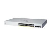 Switch di rete Cisco CBS220-24P-4G Gestito L2 Gigabit Ethernet [10/100/1000] Supporto Power over [PoE] 1U Bianco (Cisco Business 220 Series - smart 24 x 10/100/1000 [PoE+] + 4 SFP [uplink] rack-mountable PoE+ [195 W]) [CBS220-24P-4G-UK]