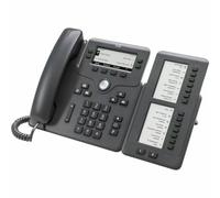 Cisco Modulo di espansione chiave IP Phone 6800, 2 display in scala di grigi, aggiunge 14 tasti di linea e 2 pulsanti pagina, garanzia hardware limitata di 1 anno (CP-68KEM-3PCC=)