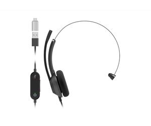 Cisco Cuffie serie 321 USB-C - Cuffie monoaurali con padiglione esterno e cavo, controller Webex con USB-C, colore carbon black, due anni di garanzia limitata (HS-W-321-C-USBC)