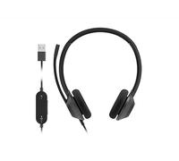 Cisco Cuffie serie 322Q USB - Cuffie biaurali con padiglione esterno e cavo, controller Microsoft Teams con USB-A, colore carbon black, due anni di garanzia limitata (HS-W-322Q-C-USB)