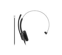 Cisco Headset 321 RJ9, cuffie singole on-ear cablate, connessione RJ9 per telefono IP, nero carbonio, garanzia di responsabilità limitata di 2 anni (HS-W-321-C-RJ9), regolabile