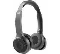 Cisco Headset 730 - Cuffia Bluetooth biaurale wireless con custodia, adattatore Bluetooth USB-A HD, cavi USB-A e da 3,5 mm, colore carbon black, un anno di garanzia limitata (HS-WL-730-BUNA-C)