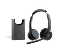 Cuffia con microfono Cisco HS-WL-722-BUNAS-C cuffia e auricolare Wireless A Padiglione Ufficio Bluetooth Base di ricarica Nero (Cisco Headset 722 - on-ear wireless carbon black with charging stand Web