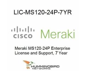 CISCO MERAKI MS120-24P ENTERPRISE LICENSE AND SUPPORT 7 YEARS NEW