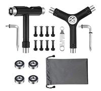 CiShow 15 pz Strumento per Skateboard Multifunzionale all-in-One Portatile per Skateboard T-Tool Y-Tool con Chiave a Brugola Chiave Esagonale Accessori per Skateboard, per Longboard Skate Scooter